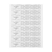 Sjabloon - Aangepaste jouw tekst, afbeelding en ac Adreslabel Wikkel (Vel)