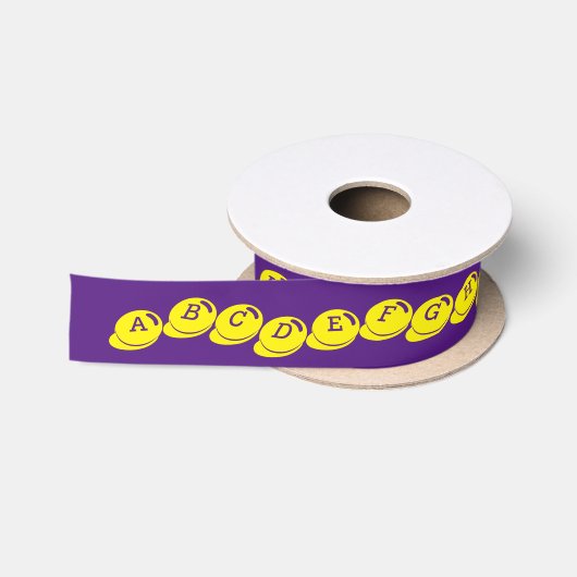 Sjabloon - Aangepaste jouw tekst, afbeelding en ac Satijnen Lint (Spoel)
