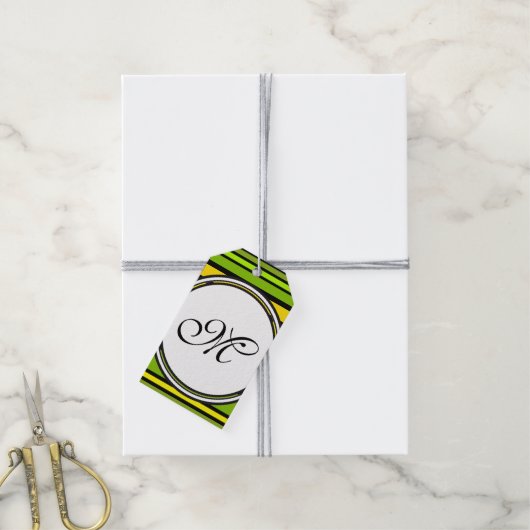 Sjabloon - Aangepaste jouw tekst, monogram en back Cadeaulabel (Met Touw)