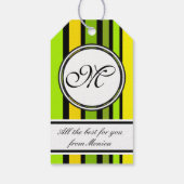 Sjabloon - Aangepaste jouw tekst, monogram en back Cadeaulabel (Achterkant)