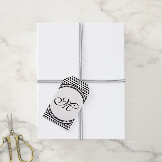 Sjabloon - Aangepaste jouw tekst, monogram en back Cadeaulabel (Met Touw)