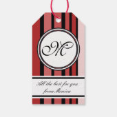 Sjabloon - Aangepaste jouw tekst, monogram en back Cadeaulabel (Achterkant)