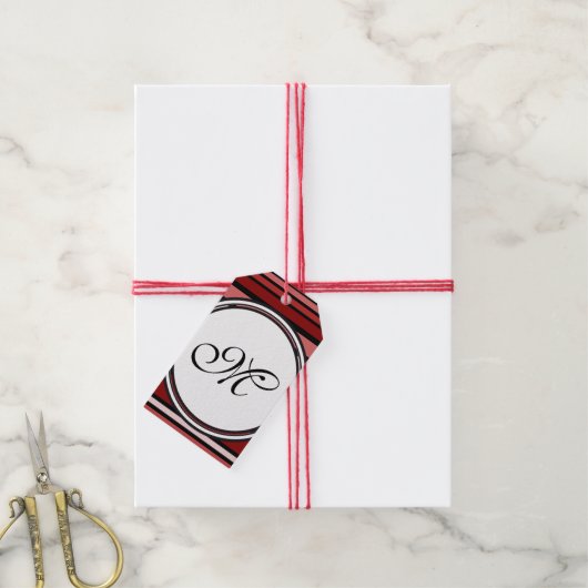 Sjabloon - Aangepaste jouw tekst, monogram en back Cadeaulabel (Met Touw)