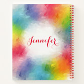Sjabloon aangepaste moderne elegante regenboogkleu notitieboek (Achterkant)