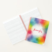 Sjabloon aangepaste moderne elegante regenboogkleu notitieboek (Binnen)