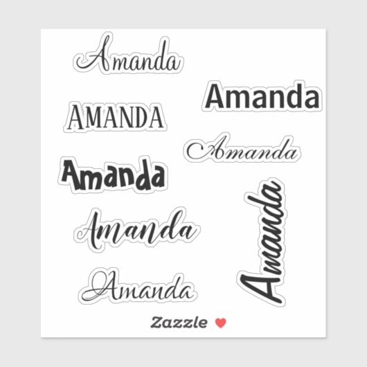 Sjabloon Aangepaste naam Sticker (Vel)