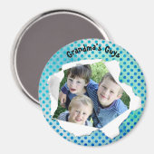 Sjabloon Aangepaste papiercentrale foto blauwe Sti Magneet (Voorkant / Achterkant)