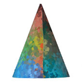 Sjabloon Aangepaste partij kleurrijke harten Feesthoedjes (Achterkant)