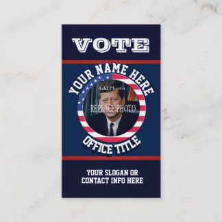 Sjabloon Aangepaste politieke campagne Visitekaartje