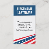 Sjabloon Aangepaste politieke campagne Visitekaartje (Achterkant)