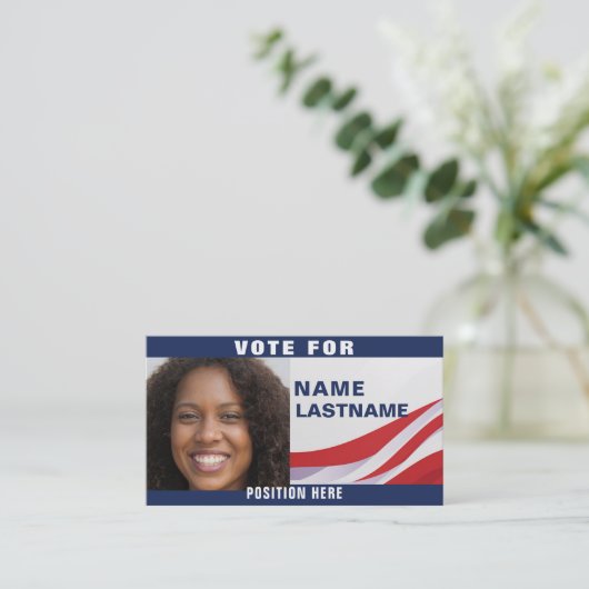 Sjabloon Aangepaste politieke campagne Visitekaartje (Staand voorkant)