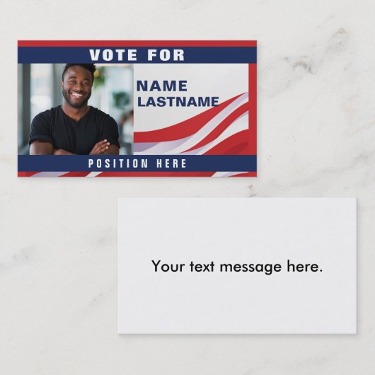 Sjabloon Aangepaste politieke campagne Visitekaartje (Voorkant / Achterkant)