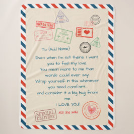 Sjabloon Aangepaste Tekst Sherpa Dekbed – We Love  Deken