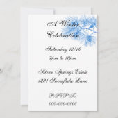 Sjabloon Aangepaste uitnodiging voor blauwe en wit (Achterkant)