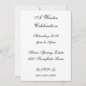 Sjabloon Aangepaste uitnodiging voor blauwe en wit (Achterkant)