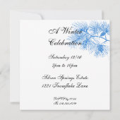 Sjabloon Aangepaste uitnodiging voor blauwe en wit (Achterkant)