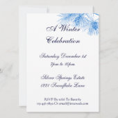 Sjabloon Aangepaste uitnodiging voor blauwe en wit (Achterkant)