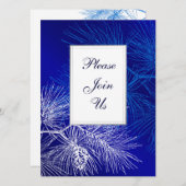 Sjabloon Aangepaste uitnodiging voor blauwe en wit (Voorkant / Achterkant)