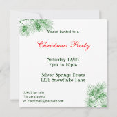 Sjabloon Aangepaste uitnodiging voor groene en bla (Achterkant)