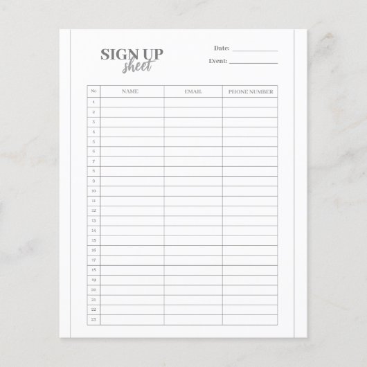 Sjabloon aanmeldingsformulier (Voorkant)