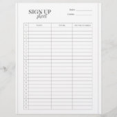 Sjabloon aanmeldingsformulier flyer (Voorkant)