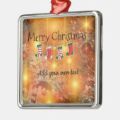 Sjabloon - Aanpassen Golden Christmas Metalen Ornament (Links)