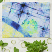 Sjabloon abstracte Blues Kitchen Towel Theedoek (Gevouwen)