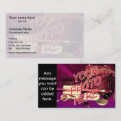 Sjabloon Achtergrond foto watermerk Visitekaartje (Voorkant / Achterkant)