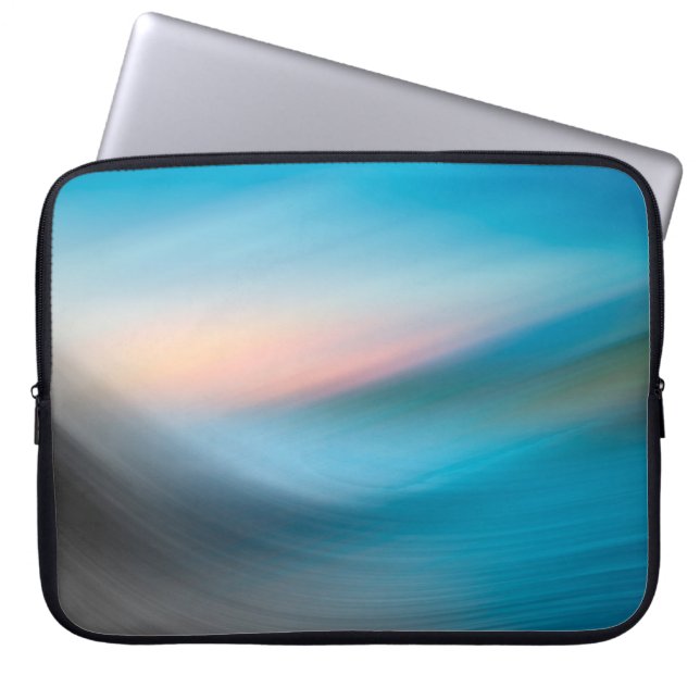 Sjabloon achtergrond golven abstract laptop sleeve (Voorkant)