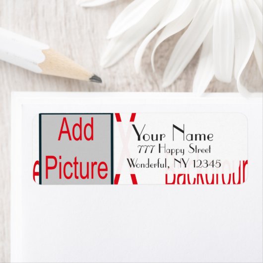 Sjabloon Adreslabel Afbeelding toevoegen Etiket (Insitu)