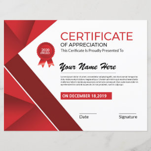 Sjabloon afdrukbaar certificaat