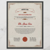 Sjabloon afdrukbaar certificaat flyer (Voorkant)