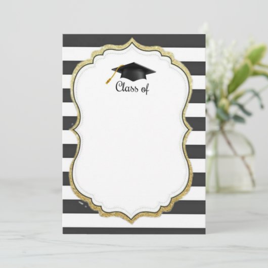 sjabloon afstuderen uitnodiging (Staand voorkant)