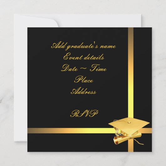 sjabloon afstuderen uitnodiging (Achterkant)