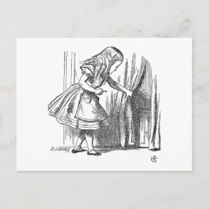 Sjabloon Alice Op zoek naar de deur Briefkaart