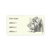 Sjabloon Alice Op zoek naar de deur Etiket (Voorkant)