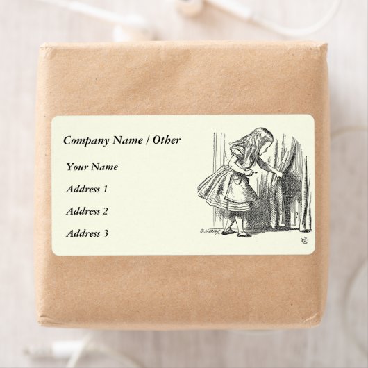 Sjabloon Alice Op zoek naar de deur Etiket (Insitu)