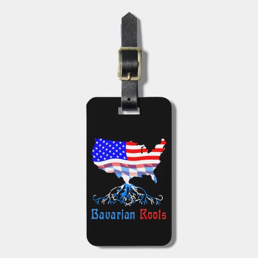 Sjabloon Amerikaanse Beierse Roots Bagagelabel (Voorkant verticaal)