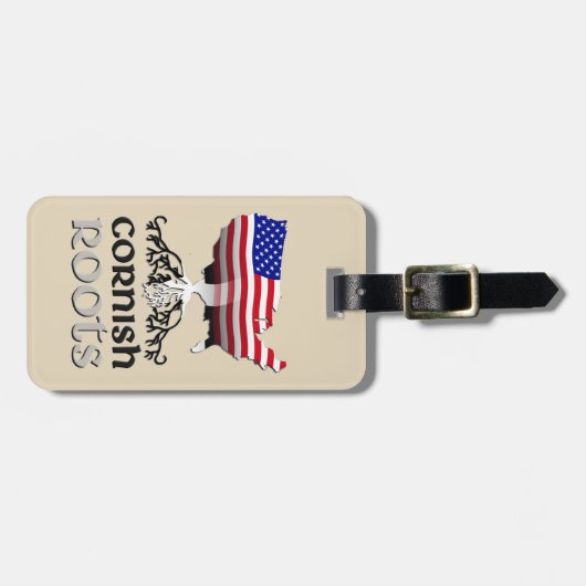 Sjabloon Amerikaanse Cornish Roots Bagagelabel (Voorkant horizontaal)