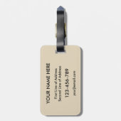 Sjabloon Amerikaanse Cornish Roots Bagagelabel (Achterkant verticaal)