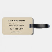 Sjabloon Amerikaanse Cornish Roots Bagagelabel (Achterkant horizontaal)