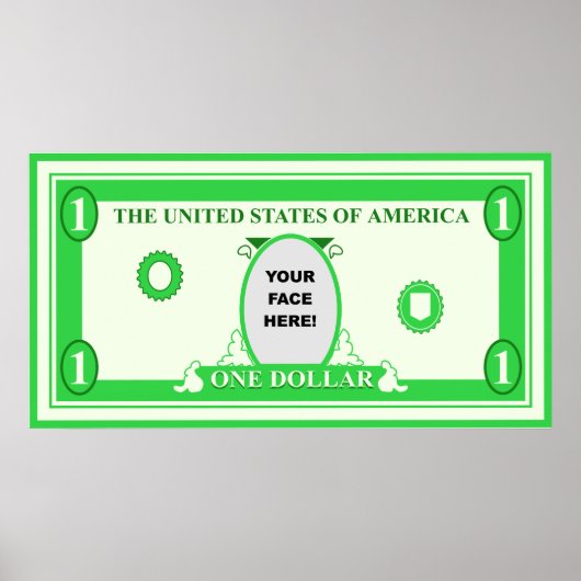 Sjabloon Amerikaanse dollar Poster (Voorkant)