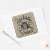 Sjabloon Antiek bijenkast Cartouche Honey Label (Envelop)