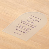 Sjabloon Arched Frosted Wedding Invitation (Laagn)