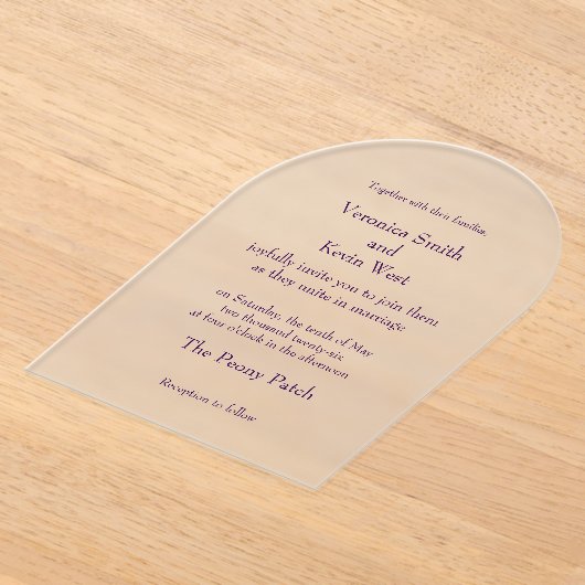 Sjabloon Arched Frosted Wedding Invitation (Laagn)