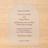 Sjabloon Arched Frosted Wedding Invitation (Voorkant)
