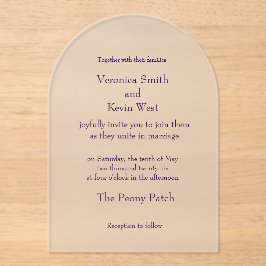 Sjabloon Arched Frosted Wedding Invitation
