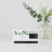 sjabloon Art Deco Pastel Green Visitekaartje (Staand voorkant)