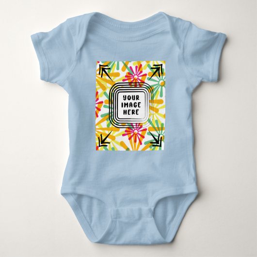 Sjabloon Baby Jersey Bodysuit (Voorkant)