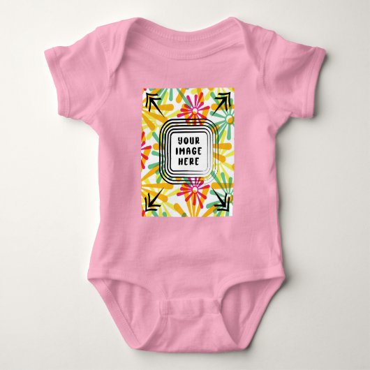 Sjabloon Baby Jersey Bodysuit (Voorkant)